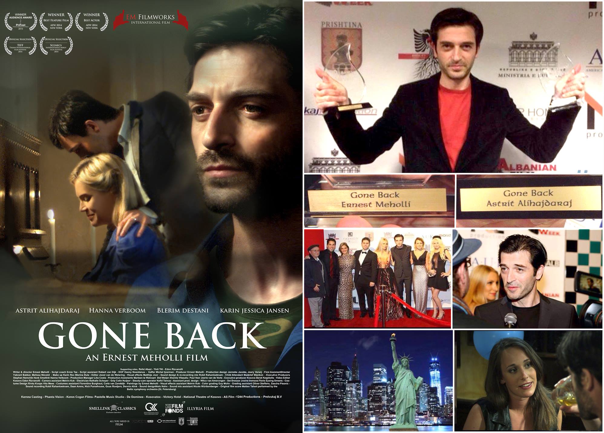 gone back wins best film award and best actor award astrit alihajdaraj ernest meholli new york
